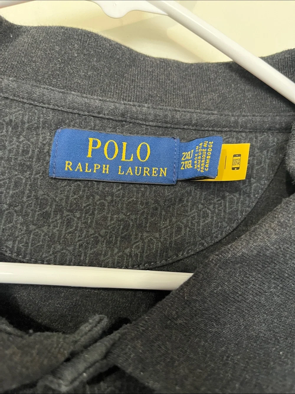 Polo Ralph Lauren PRL Monogram Logo Print Polo Shirt Men’s 2XLT Dark Gray